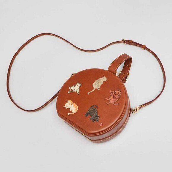 Louis Vuitton Tan Leather Petite Boite Chapeau Catogram Bag - Picture 3 of 12